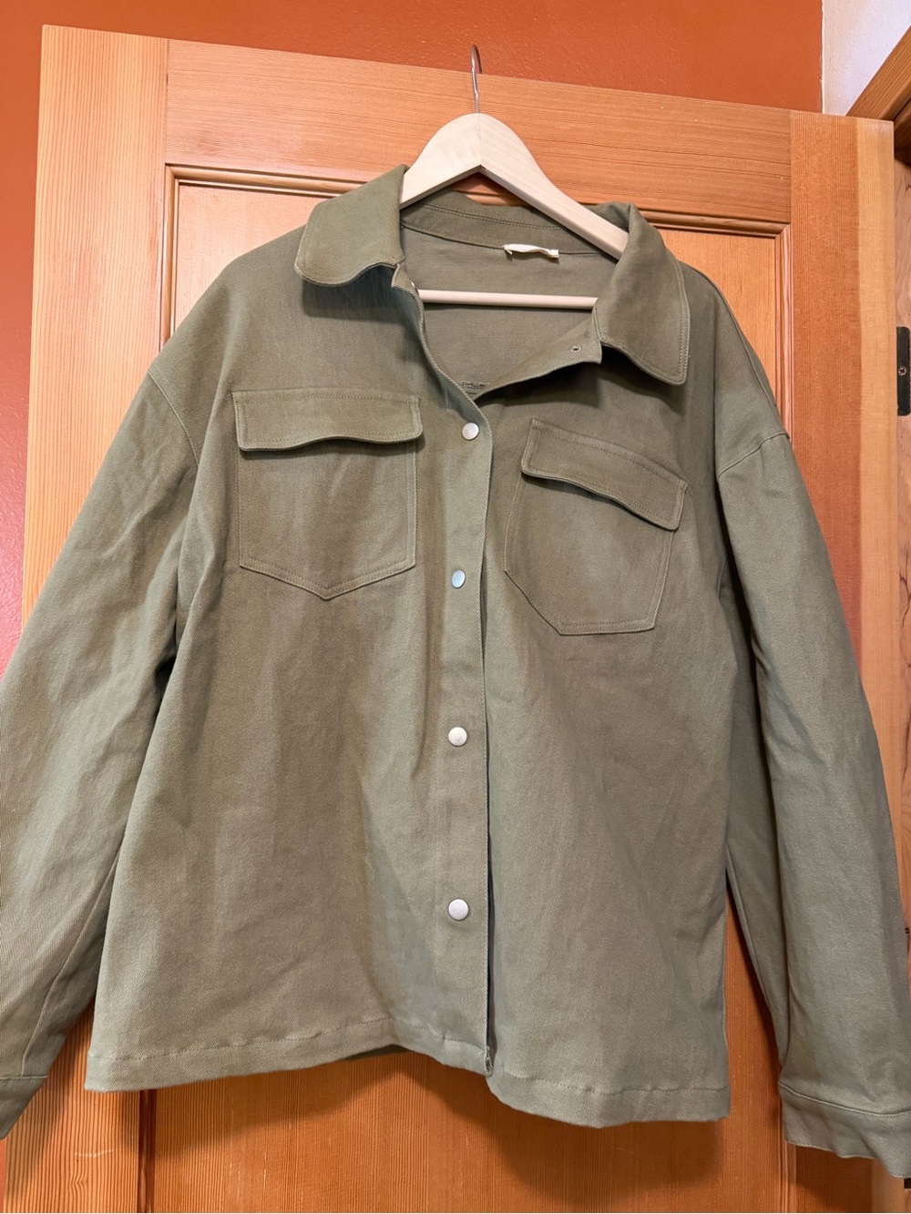 Women's Olive Green Overshirt Shacket